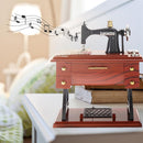 Retro Plastic Metal Sewing Machine Music Box Mechanical Jewelry Box (LJ-11)
