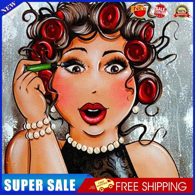 Women 5D diy Full Round Drill Diamond Painting Rhinestone Art Decor (V586)