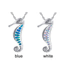 Jewelry Charms Blue Boho Trendy Pendant Necklace Seahorse Animal