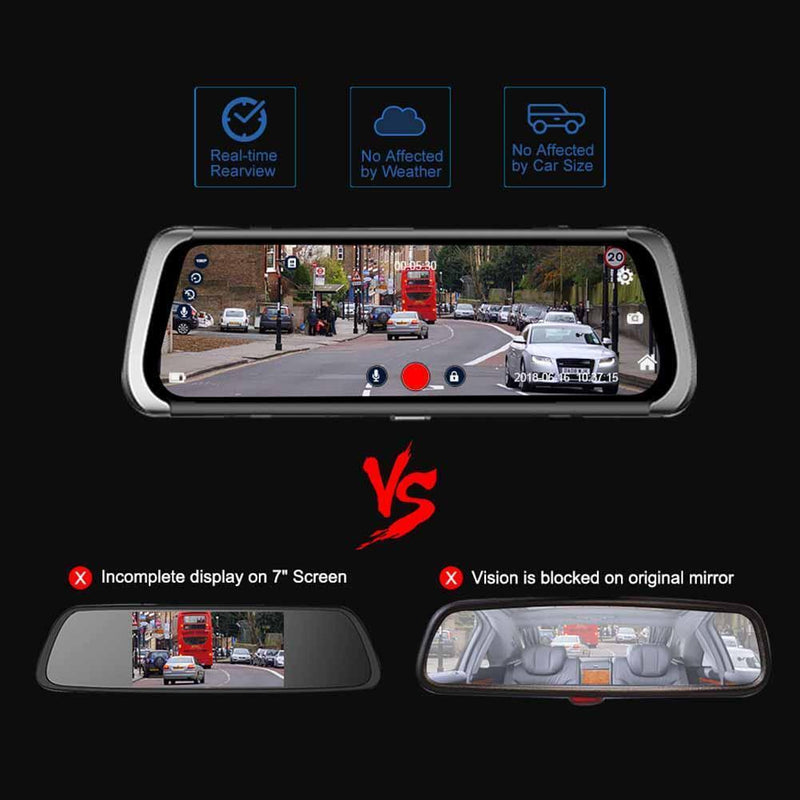 10in 1080P 4G WiFi Android 5.1 Car Rear View DVR Camera Video Recorder Dash C