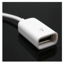 White Male To Female Cord for PC Laptop Notebook USB 2.0 Extension Cable
