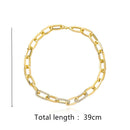 Diamond Fashion Necklace Hip Hop Link Chain Inlaid Rhinestone Cuban Necklace