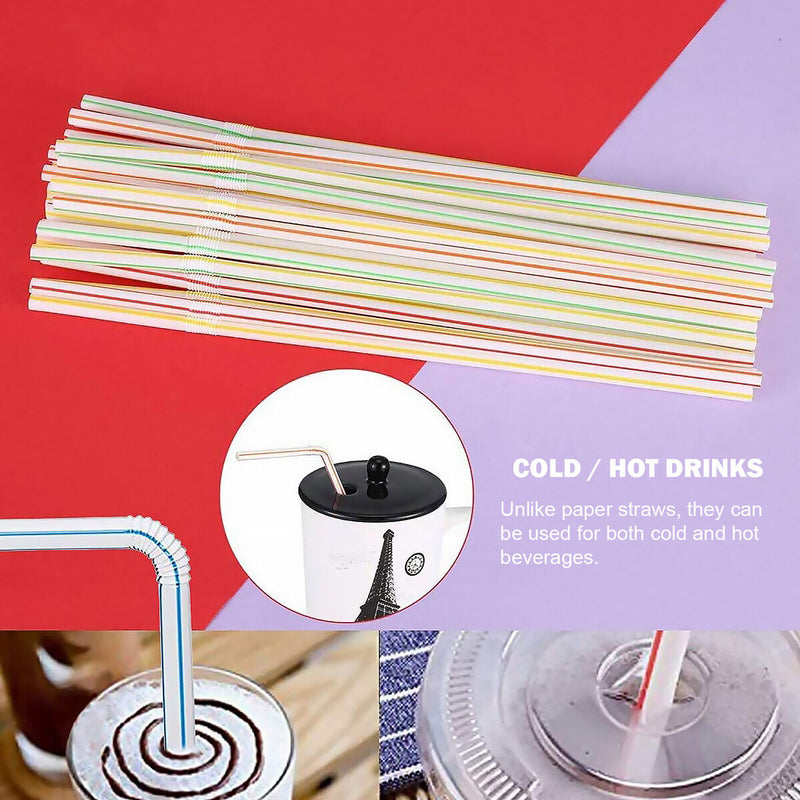 Drinking Straws Colourful Plastic Drinking Straws (600 Pack Ordinary)