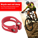 Mountain Bike Seatpost Clamp CNC Road Bicycle Seat Tube Clip (Red 31.8mm) Newly
