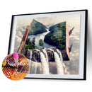 5D Diamond Painting Kit DIY Waterfall Landscape Full Round Drill Home Decorat