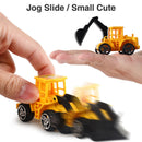 6pcs Children Mini Alloy Engineering Excavator Inertia Sliding Car Set Toys