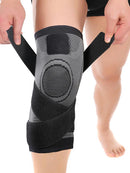 Breathable Sports Compression Knee Strap Elastic Knee Protective Pad (M)