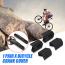 1 Pair Bicycle Crank Covers Silicone Crankset Protector Arm Sleeve (Black) Newly