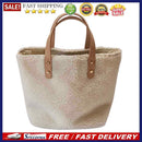 Autumn Handbag for Female Splicing Leather Plush Casual Shoulder Top-handle Bag