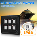 SP5106 Waterproof 6P LED Push Button Switch Panel Box Kit for Car RV Truck Newly