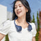 #A Rechargeable Hanging Neck Fans Outdoor Leafless Mini Bladeless Small Fans Coo