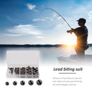 100pcs/box Open Bite Lead Fishing Clip Biting Round Plumb Bob Fish Tackle Gear