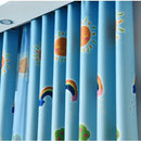 250x100cm Rainbow Pencil Pattern Curtain for Living Room Bedroom (Cloth)