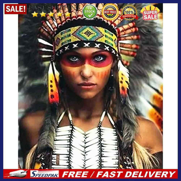DIY Diamond Painting Indians 5D Full Round Diamond Mosaic Home