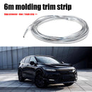 6m Car Chrome Moulding Trim Strip Tape Auto Door Edge Guard Cover Strips