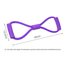 Yoga Resistance Bands 8 Word Muscle Training Fitness Elastic Rope (Purple) Newly