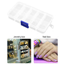 10 Grids Compartments Plastic Transparent Organizer Diamond Storage Box Newly