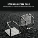 2PCS Stainless Sponge Drain Rack Self-adhesive Dishcloth Organizer Hook