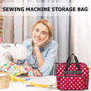 Sewing Machine Handbag Crochet Kits Print Travel Carrying Case (Red) Newly