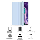 Tri-Fold Tablet Protective Cover for Lenovo Tab P11 Pro Shell (Ice White)