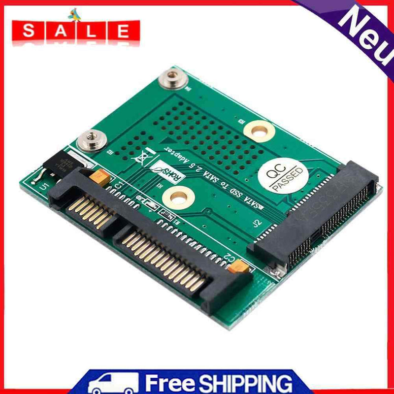 Mini-PCI-E Msata SSD 2.5" SATA Adapter Converter Module Box