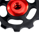 Bicycle Rear Derailleur Wheel Ceramic CNC Road Bike Guide Roller (Black)