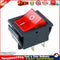 Rocker Switch Power Switch 2-Level 4 Pins with Light 10A AC125-250V (Red) Newly