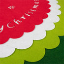 Merry Christmas Carpet Floor Mat 4 Layers Christmas Tree Skirt Outdoor Blanket