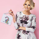 Fashion Sequin Pencil Case Kids Girls Cartoon Clutch Coin Purse Mini Wallet B