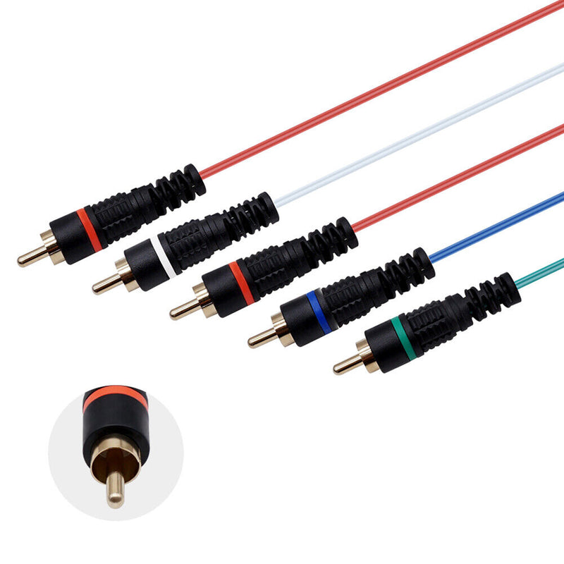 1.8m HD Component Video 5RCA YPbPr Cable for Nintendo GameCube NGC Digital