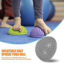 Inflatable Half Sphere Yoga Balls Massage Trainer Balancing Ball (Grey)