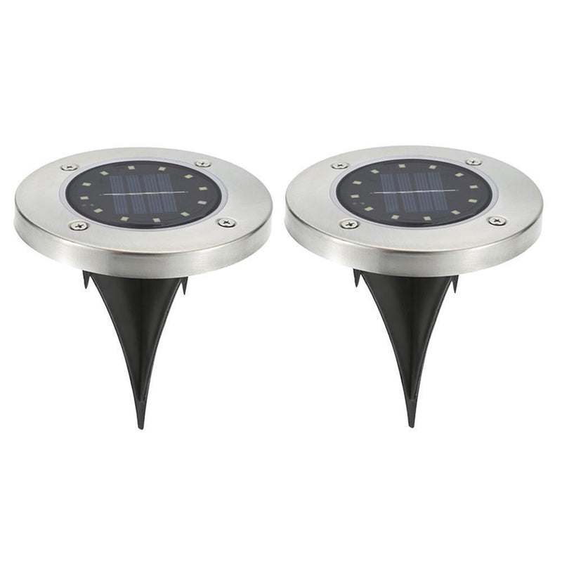 12 LED Solar Buried Light Waterproof Outdoor Lawn Ground Lamp (Warm White)