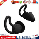 Silicone Ear Plugs Sound Insulation Anti Noise Sleeping Earplugs (Black)