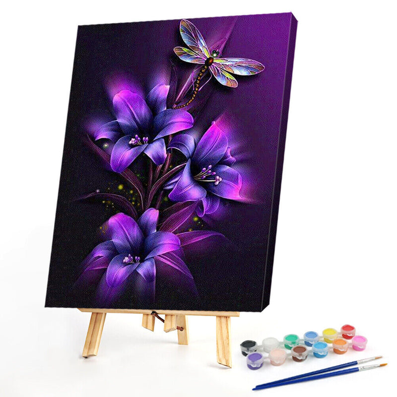 DIY Flower and Animal Oil Paint by Numbers Drawing Pictures Home Decoration Kit