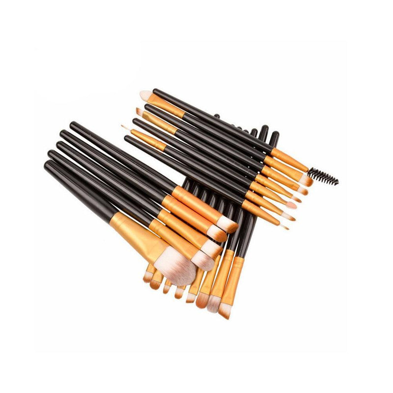 20pcs Pro Makeup Set Powder Foundation Eyeshadow Eyeliner Lip Cosmetic Brush