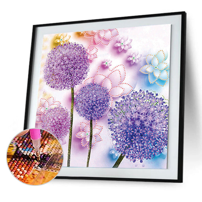 5D DIY Art Dandelion Part Special Shaped Drill Diamond Painting Kit (YX044)