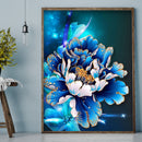 5D Diamond Painting Blue Peony Flower Set Full Round Mosaic Picture Home Decor