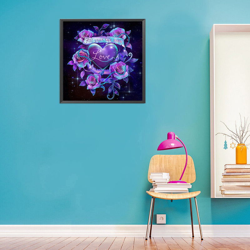 Full Drill Round Diamond Painting Art Abstract Love Mosaic Drawing Picture Kit