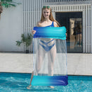 Foldable Floating Row Water Hammock Outdoor Inflatable Lounger (Gradient)