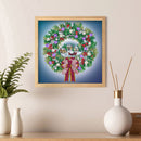 5D Diamond Painted Christmas wreath Partial Special Rhinestone Set