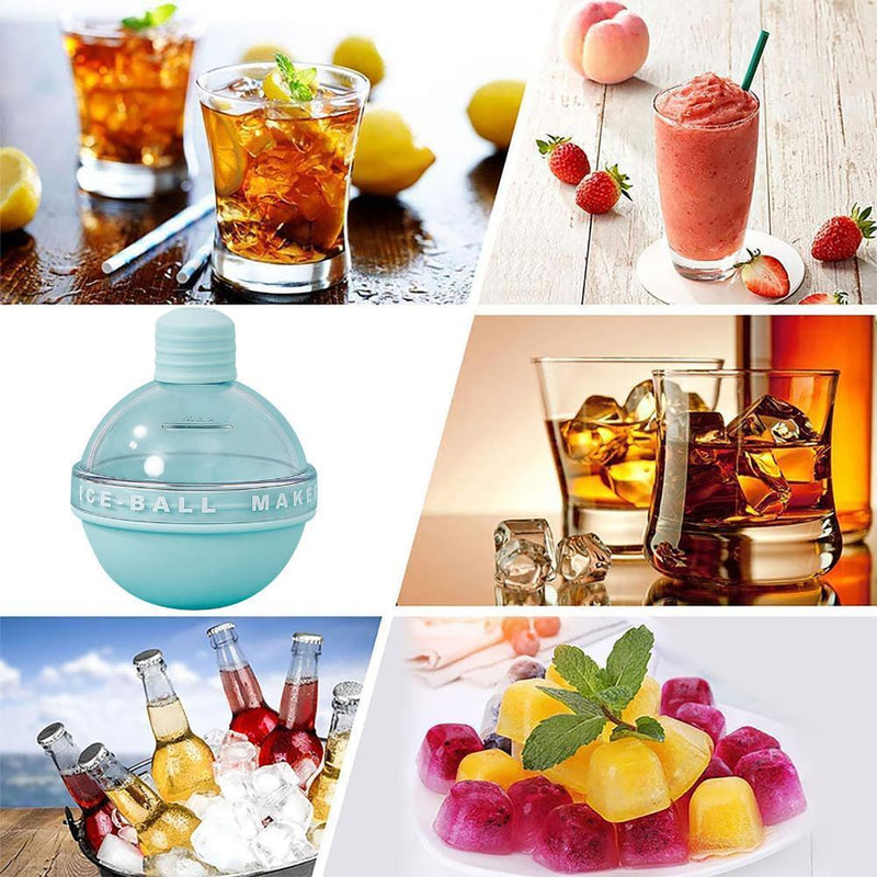 Ice Ball Maker - Light Bulb Ice Cube with Lids Molds for Whiskey*2