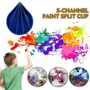 Acrylic Split Pouring Cups 5 Channels Polylactice pour Cup Paint Drawings Q3G4