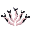 5pcs Crocodile Hair Sectioning Clips Salon Hair Styling Grip Clamps (Pink) Newly