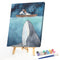 Unsdersea Whale Canvas Oil Paint By Number DIY Color Picture for Adults Children