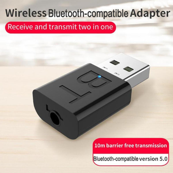 USB Bluetooth 5.0 Audio Adapter Transmitter Receiver Speaker U5Z4 AUX Fo B5V2