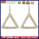 Casual Hollowed Drop Earrings Women Rhinestone Triangle Dangle Ear Hook Jewelry