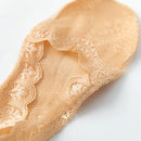 Girls Solid Color Flower Anti-Brief Lace Invisible Socks Women Short Boat Socks