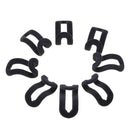 10pcs Mini Flocking Hanging Hook Non Slip Clothing Hanger Hook(Black) Newly