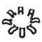 10pcs Mini Flocking Hanging Hook Non Slip Clothing Hanger Hook(Black) Newly