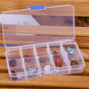 10 Compartments Transparent Plastic Jewelry Pills Organizer Storage(White)